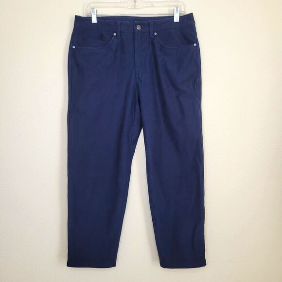 Lululemon Mens 32X27 True Navy ABC Crop Pant Relaxed Utilitech Stretch Casual - Picture 2 of 14